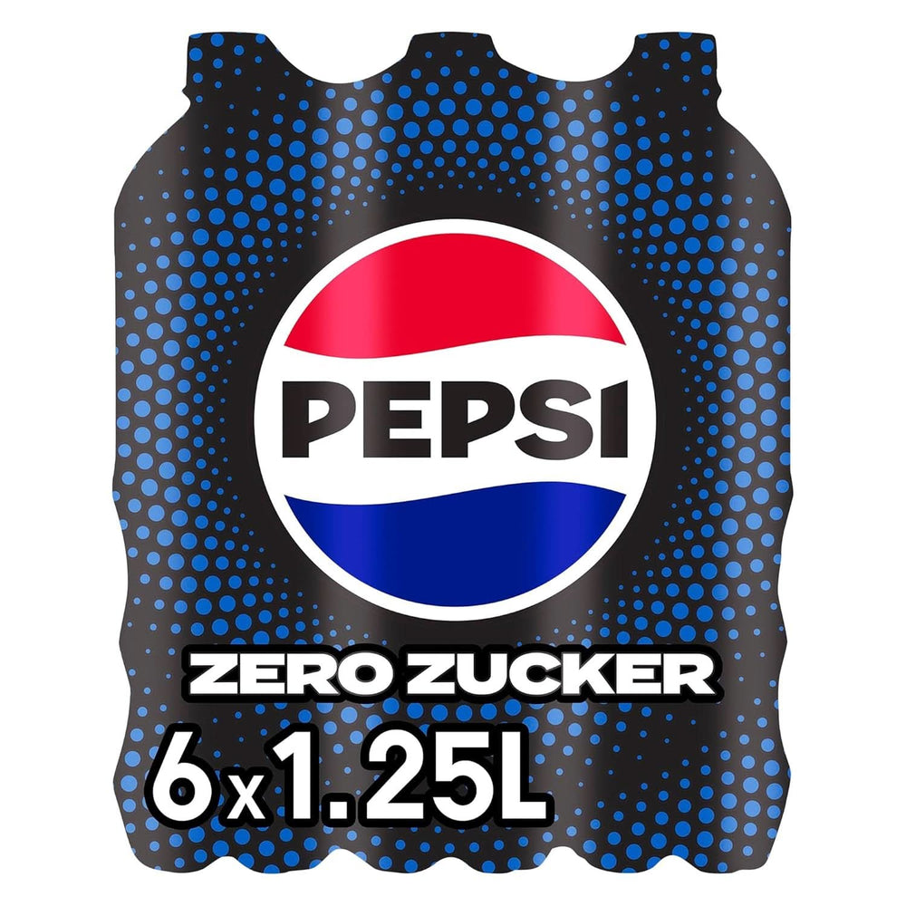 Pepsi Zero Sugar, Soft drink without sugar, caffeinated cola, set 6 x 1.25 liters Alcohol-free drinks Naty Shop
