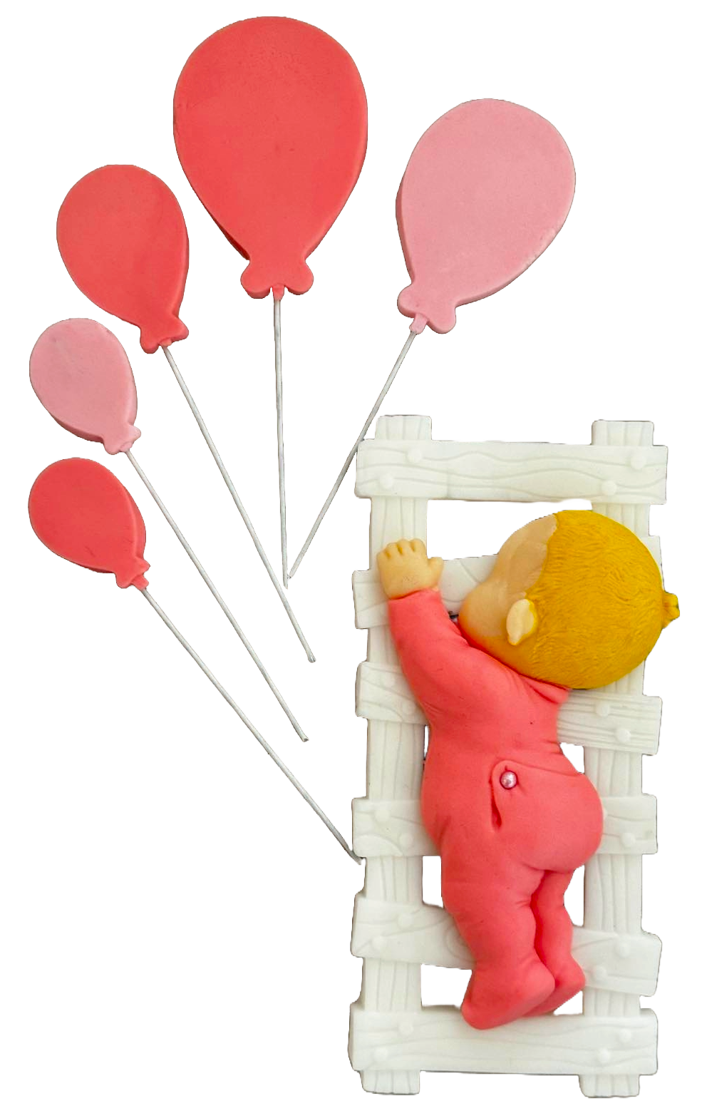 Set 6 decoratiuni comestibile din zahar, Fericire Decoratiuni din Pasta de Zahar Naty Shop