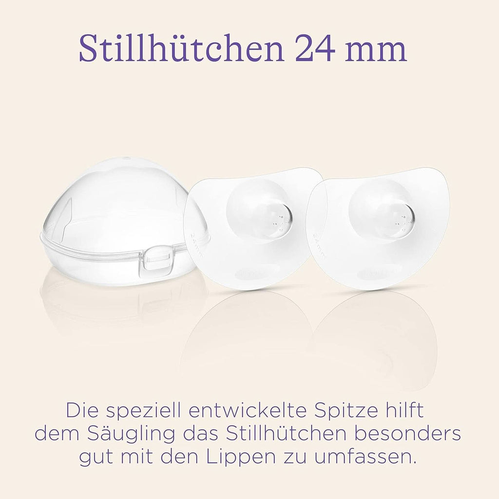 Lansinoh Stillhütchen 24 Mm (Größe 2), 2 Stück Inkl. Aufbewahrungsbox - Angenehmes Tragegefühl - Trotz Anlegeschwierigkeiten Weiter Stillen Accesorii Hrana si Alaptare Bebe Naty Shop