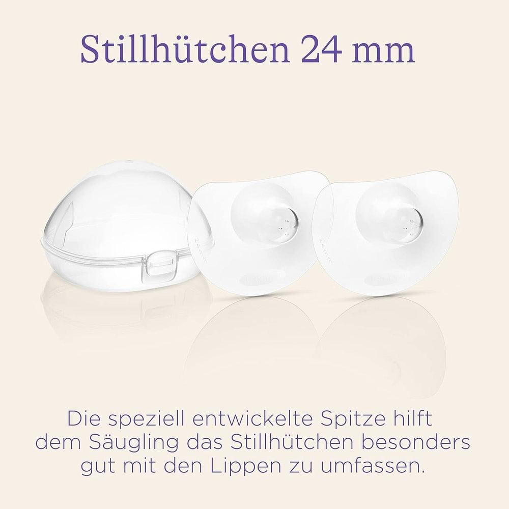 Lansinoh Stillhütchen 24 Mm (Größe 2), 2 Stück Inkl. Aufbewahrungsbox - Angenehmes Tragegefühl - Trotz Anlegeschwierigkeiten Weiter Stillen Accesorii Hrana si Alaptare Bebe Naty Shop