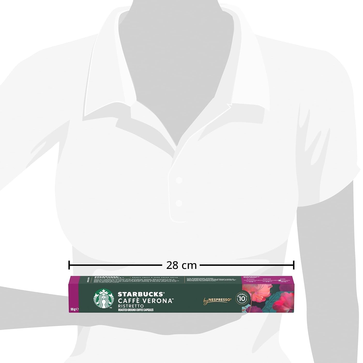 STARBUCKS Caffé Verona by Nespresso, Dunkle Röstung, Kaffeekapseln 10 x 10 (100 Kapseln)