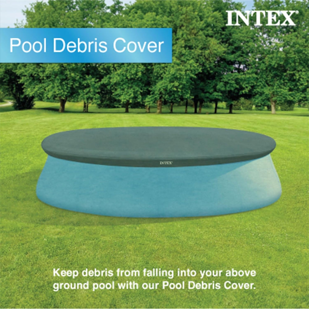 Intex 28021 - Prelată pentru piscină rotundă Easy Set, PVC, albastră, ⌀ 305 cm