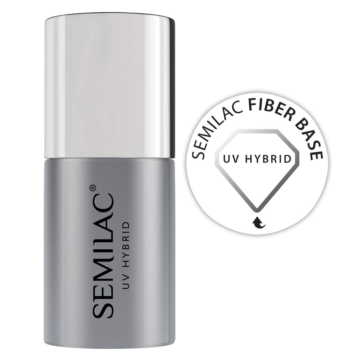 Semilac Pure&Clean UV nail polish base 7 ml – Self-leveling hybrid base for sensitive nails