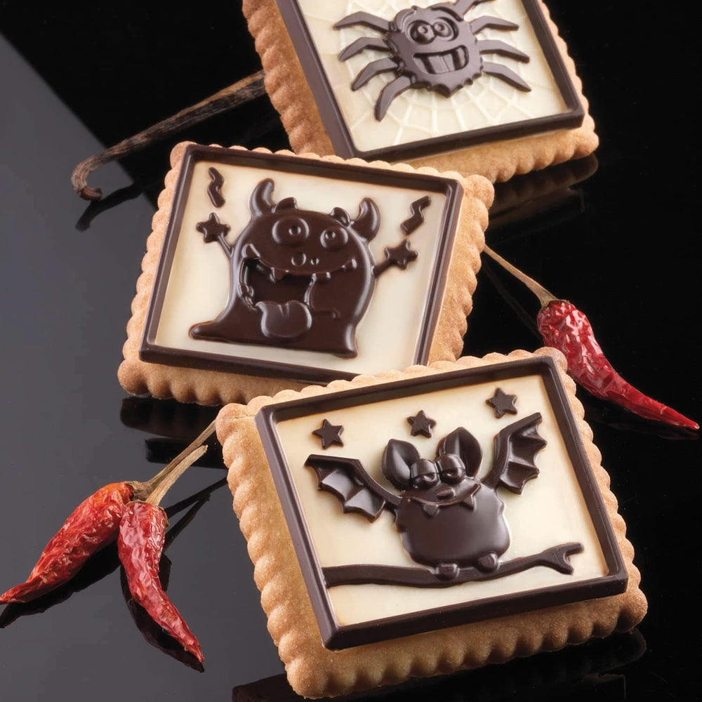 Silikomart 22.172.77.0165 CKC, 12 Chocolate Monsters on Biscuits Kitchen Naty Shop