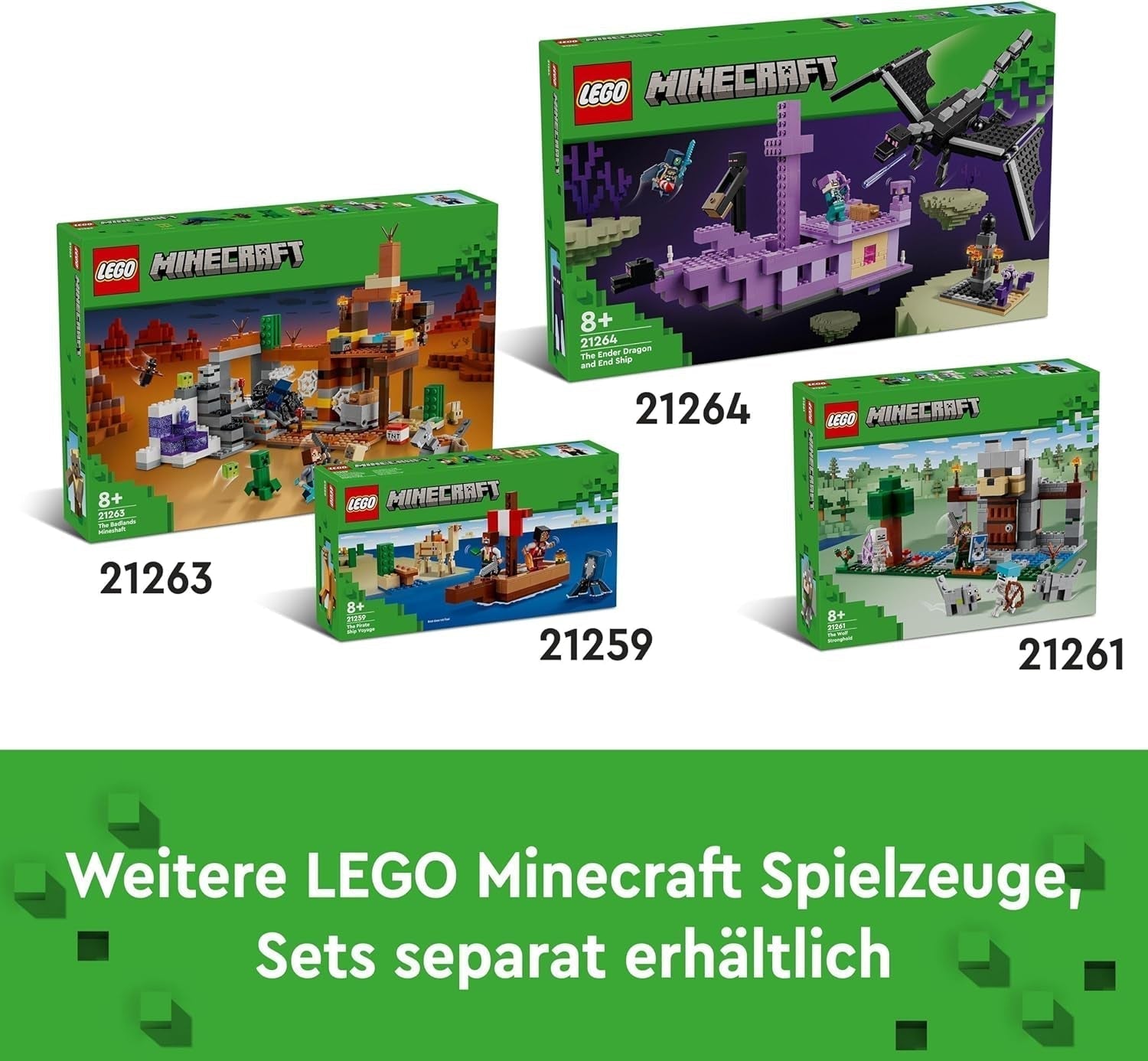 LEGO Minecraft Badlands Mine Video Game Mining Toy Set for Boys and Girls Ages 8+ Fun Building Bricks Adventure Set Birthday Gift 21263 Building Sets Besuche den LEGO-Store