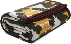 ACUSHLA 200.7X160 Cm, 1.7 Kg, Blanket, Woolen Blanket, Warm Travel Blanket, Knitted Blanket, Decorative Blankets for Sofa, Chair, Couch, Bed, Living Room, Camping, Suitable for All Seasons Ww203 Beds and Covers Beuche den ACUSHLA-Store Indian Green 79" X 63"