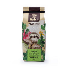 Café Britt® - Pachet de cafea Costa Rican Habitat (340 g.) (Pachet de 3) (Cafea din: Sloth, Lapa și Cariblanco) – Boabele întregi, 100% Arabica, Kosher, fără gluten, prăjire gourmet și medie deschisă și închisă.