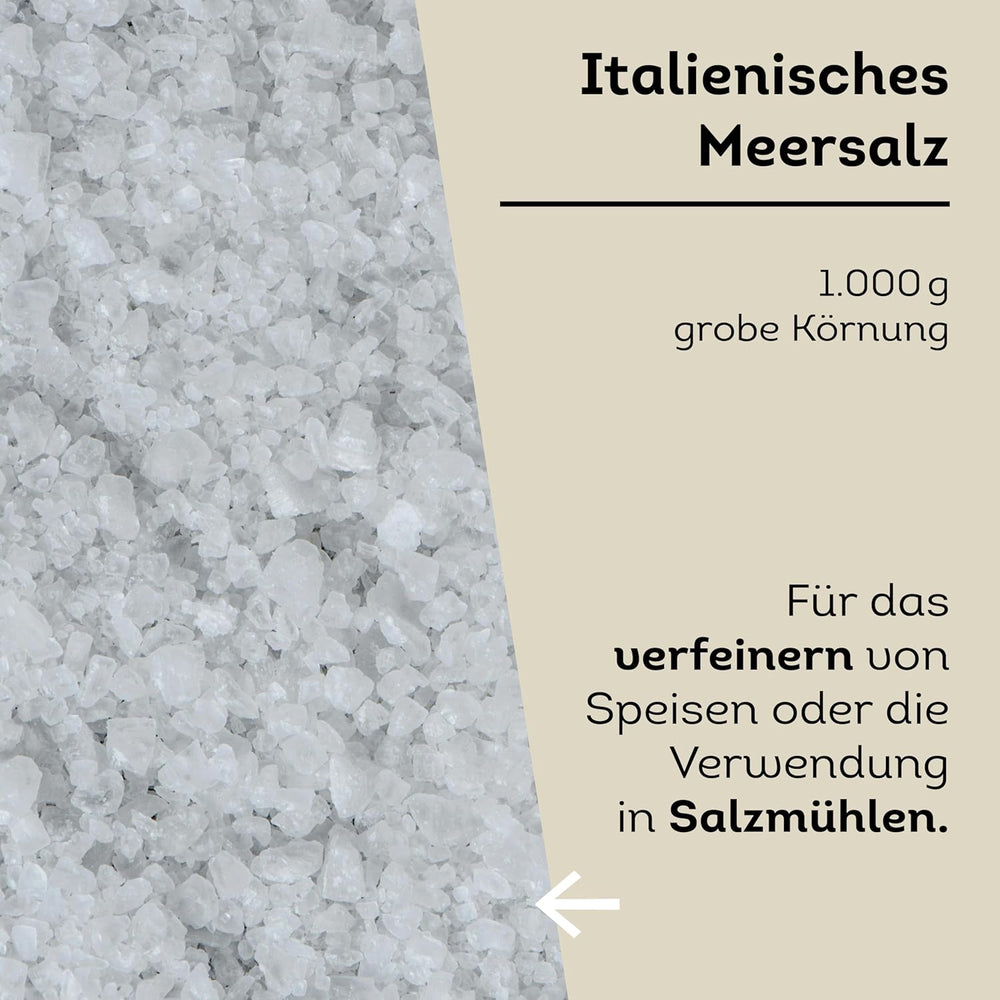 Küper Selection Meersalz - 1000g coarse Salt for Seasoning and Refinement - ohne Zusätze oder chemische Nachbehandlung