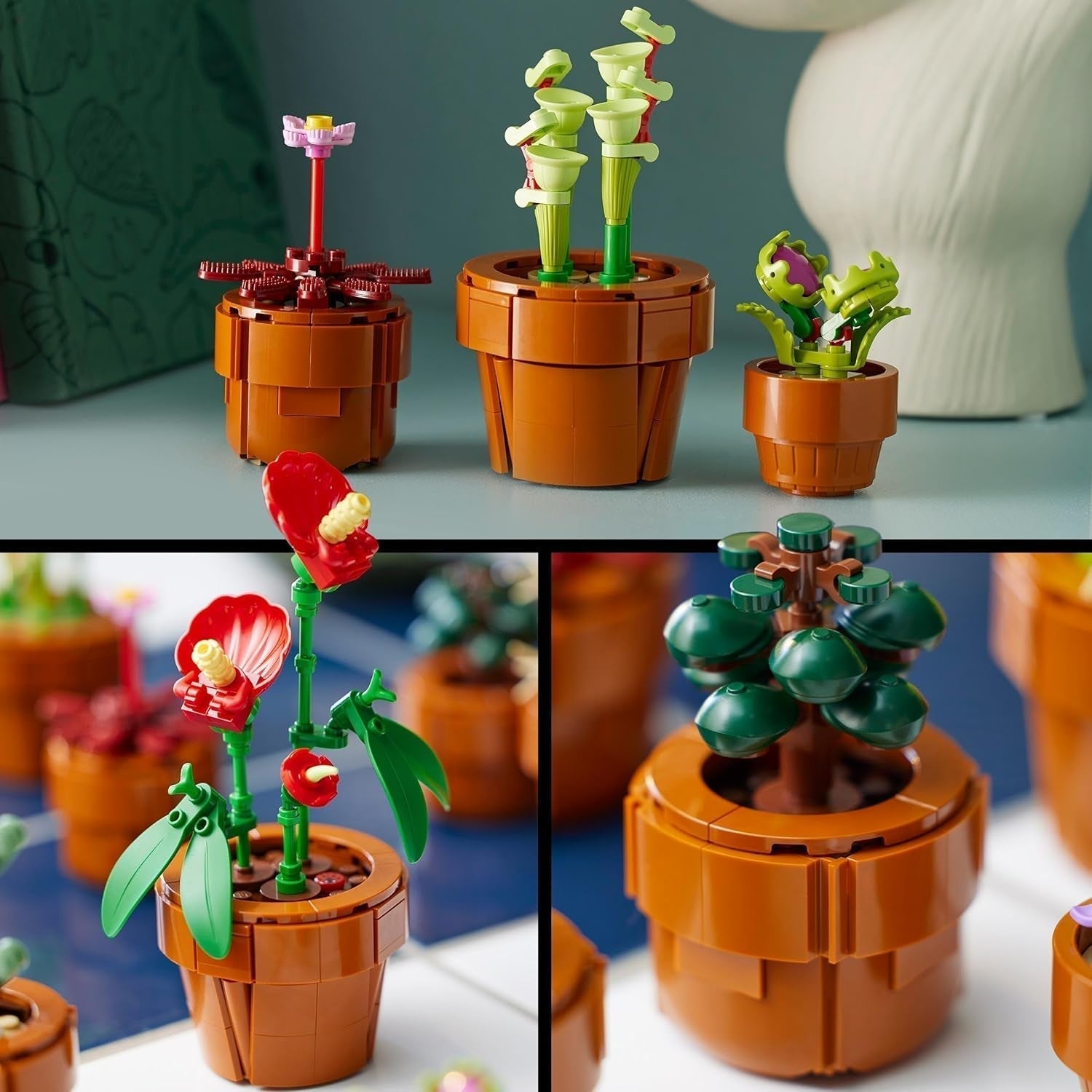 LEGO Icons Mini Plants, 9 Buildable Artificial Flowers, Botanic Collection Set for Adults with Buildable Terracotta Pot, Home Decoration, Gift for Women and Men 10329 Building Sets Besuche den LEGO-Store