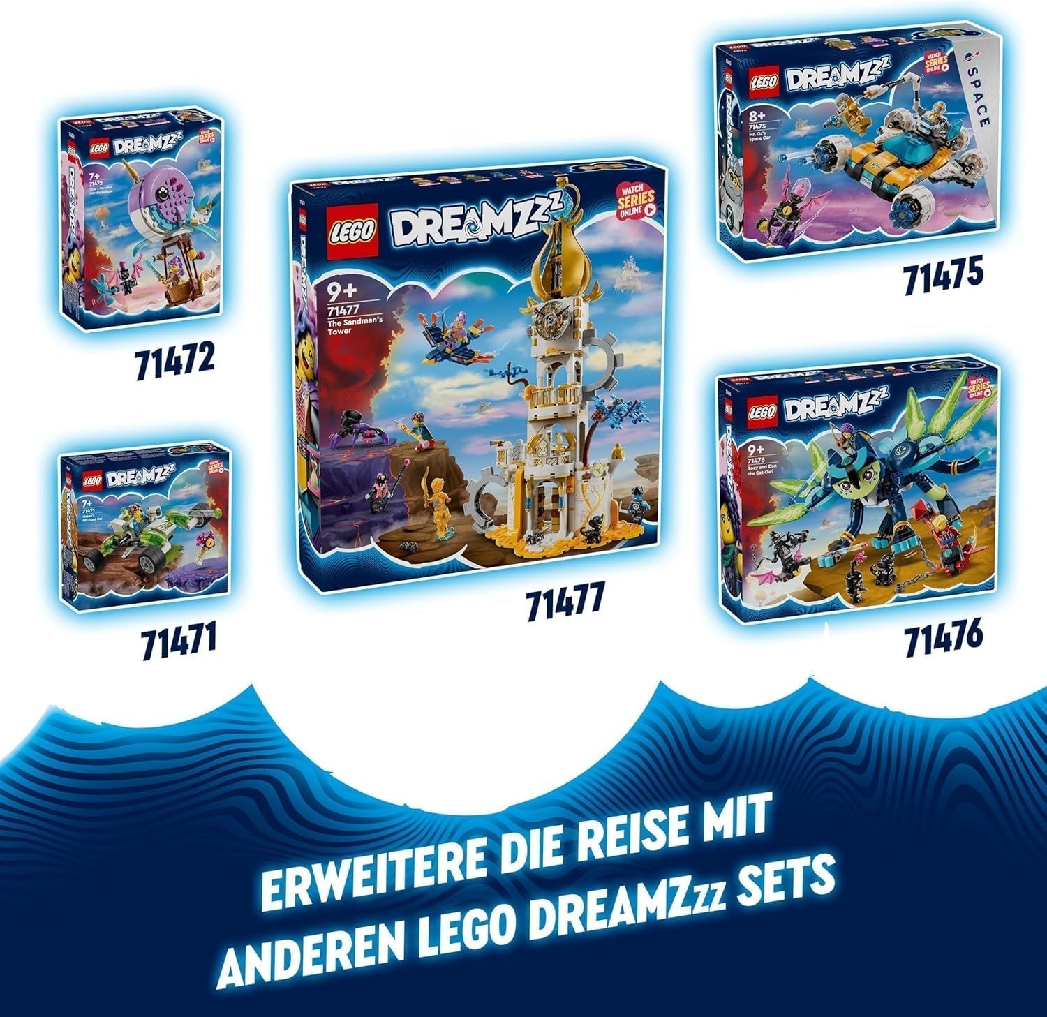 LEGO Dreamzzz 2-In-1 Mr Oz's Space Buggy Toy Car or Space Shuttle Set Includes Mr Oz, Albert and Jayden Minifigures, Space Gift for Kids 8+ 71475 Building Sets Besuche den LEGO-Store