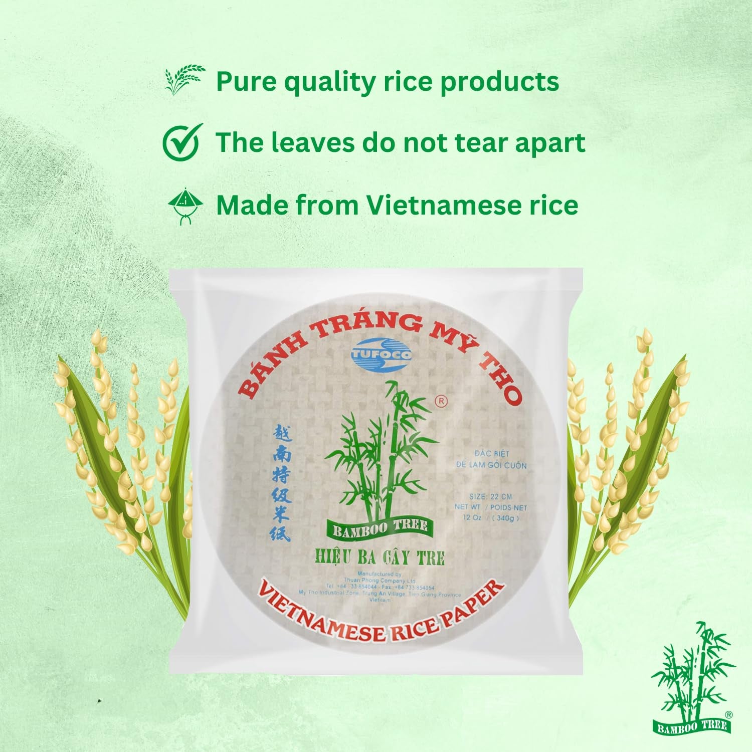 BAMBOO TREE - Rice paper 31 cm. (Summer rolls) - 1 x 340 gr