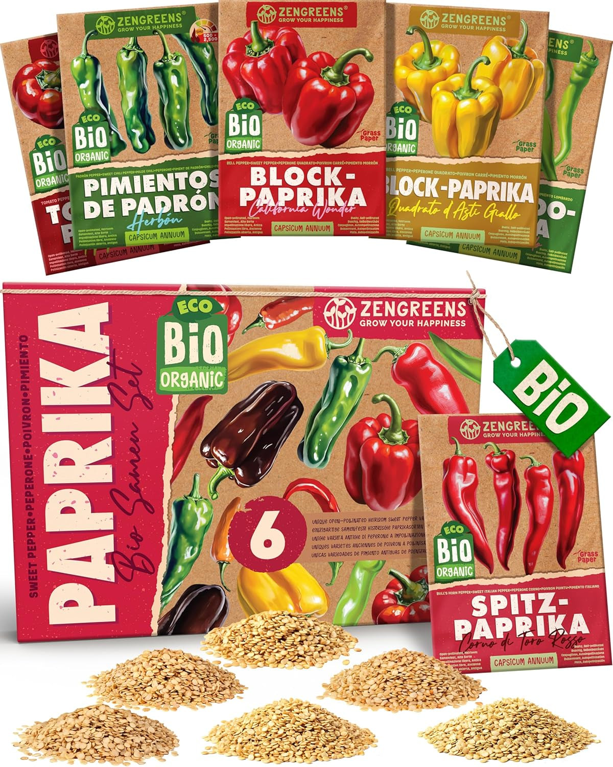 Organic Basil Seeds in a Set of 6 - 6 Basil Seeds for Easy Growing in the Garden, Balcony or Raised Bed - Plant Seeds - Seedlings