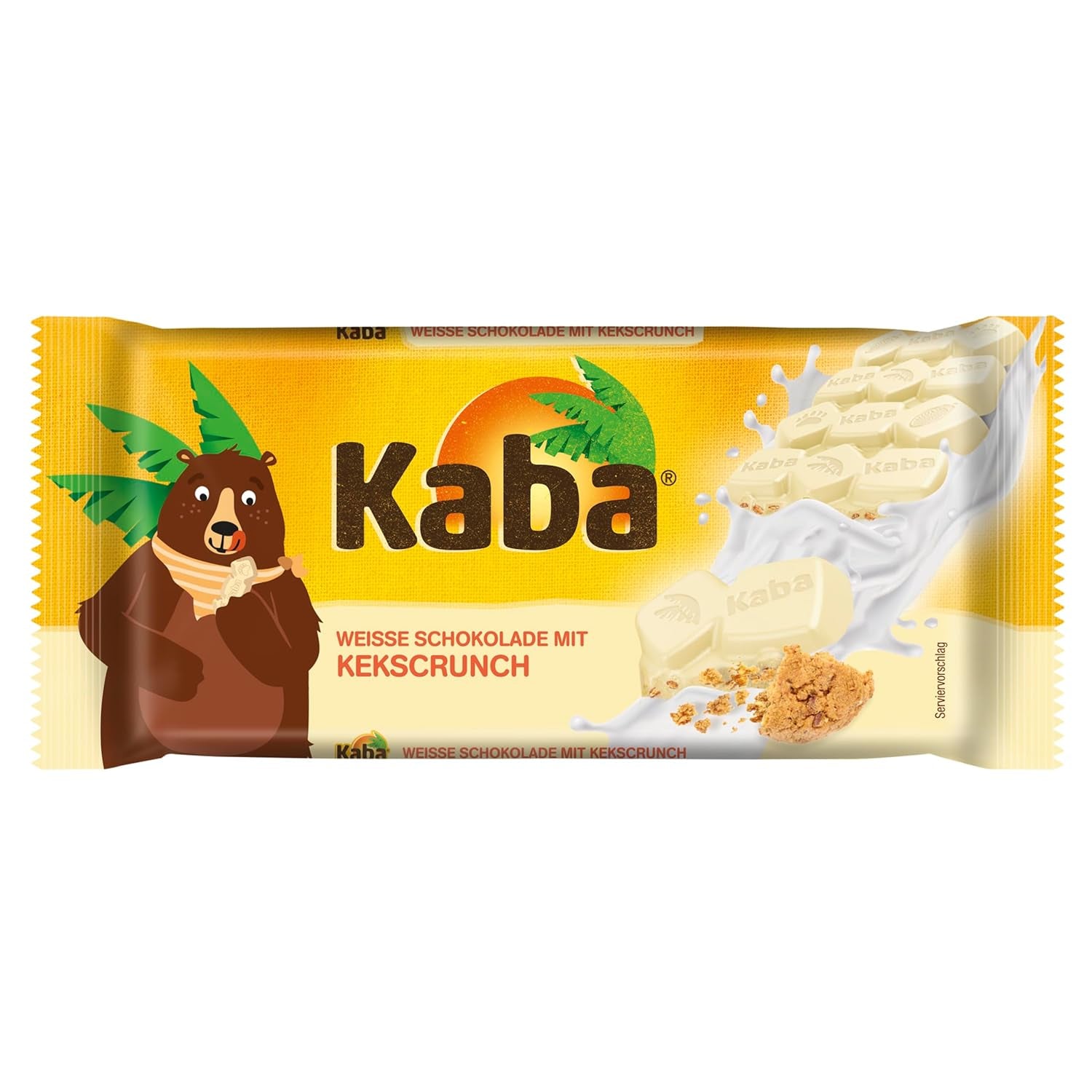 Kaba whole milk and milk cream chocolate, filled chocolate bar, 90g bar, melt-in-your-mouth chocolate with light milk cream and Kaba original flavor