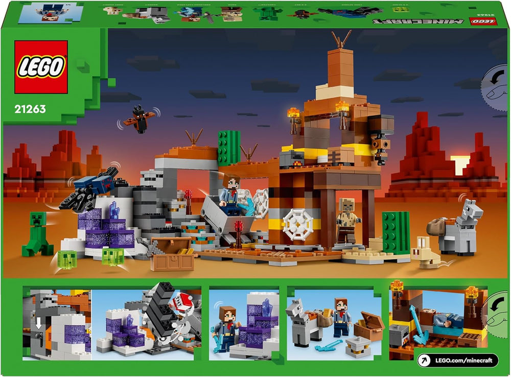 LEGO Minecraft Badlands Mine Video Game Mining Toy Set for Boys and Girls Ages 8+ Fun Building Bricks Adventure Set Birthday Gift 21263 Building Sets Besuche den LEGO-Store
