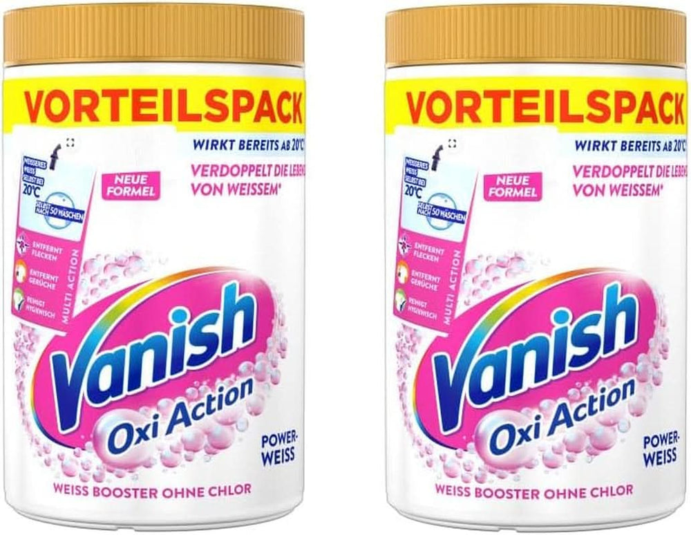 Vanish Oxi Action Powerwhite Powder - 1 X 1.125 Kg - stain remover and laundry improvement powder without chlorine - for white laundry Laundry Detergents Naty Shop