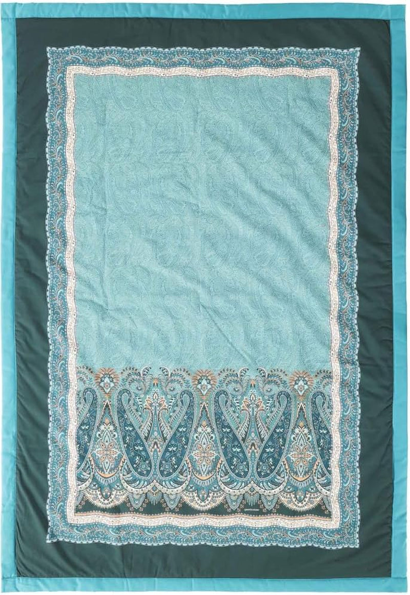 BASSETTI checked cotton SABBIONETA color BLUE B3 size 135X190 Comforters and quilts Naty Shop Turquoise 135 X 190 Cm
