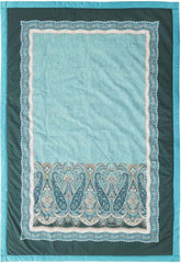 BASSETTI checked cotton SABBIONETA color BLUE B3 size 135X190 Comforters and quilts Naty Shop Turquoise 135 X 190 Cm