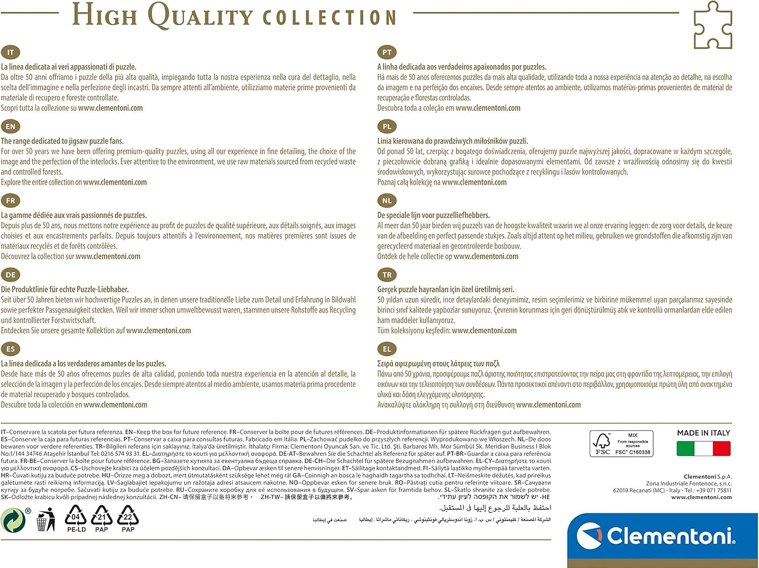 Clementoni - 31685 Collection Puzzle - Good Times Harbor - Puzzle 1500 pieces from 14 years old, adult puzzle with hidden objects, skill game for the whole family, medium Puzzle Naty Shop