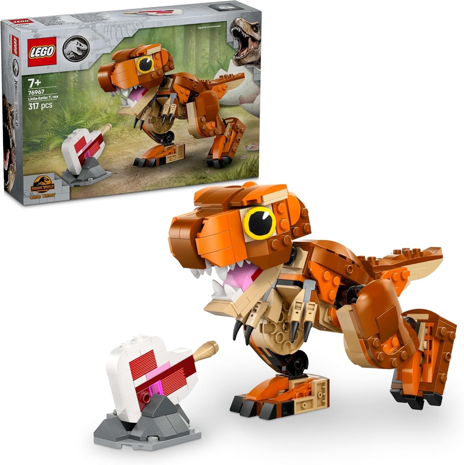 LEGO Jurassic World Little Eatie: T.Rex Building Toy for Boys and Girls 7 Years Old Dinosaur Building Set Children's Gift Model with Movable Mouth, Head and Tail 76967 Building Sets Besuche den LEGO-Store Default Title
