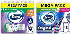 Pachet economic Zewa Smart hârtie igienică 36 role + Zewa Wisch&Weg 48 role
