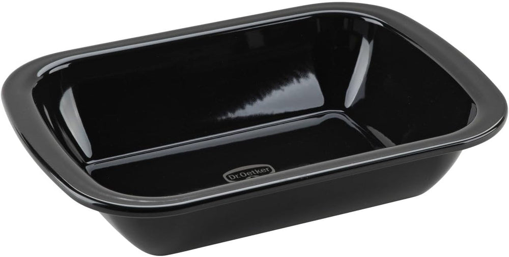 Dr. Oetker Back-Idee Kreativ Dessert- Und Auflaufform Aus Emaille, 39.5 X 28 X 6.5 Cm– Hitzebeständig Bis 400°C, Schnittfest, Kratzfest, Induktionsgeeignet, Schwarz Molds and baking trays Naty Shop 28 X 21 Cm