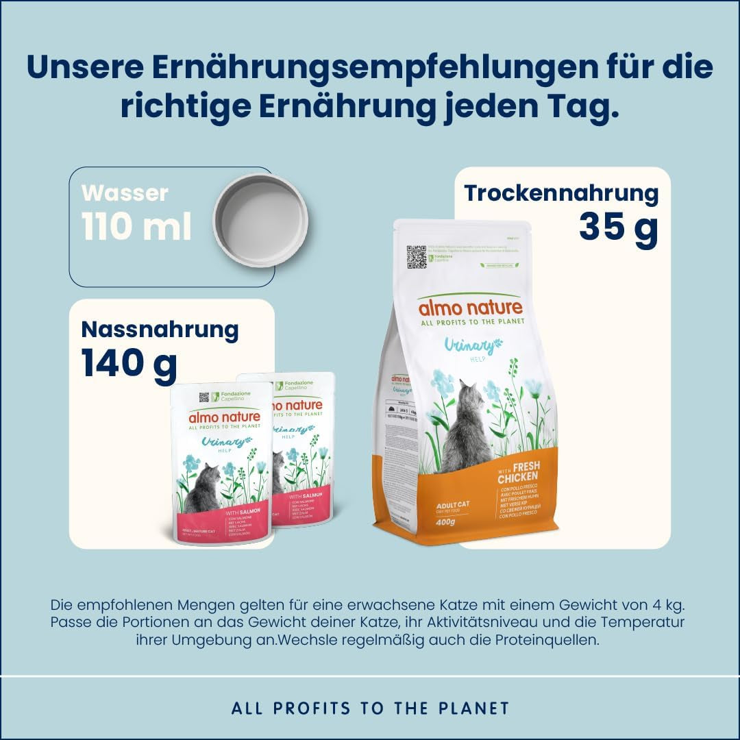 almo nature Functional Urinary Help - Hrană umedă pentru pisici adulte cu somon - Susține sănătatea tractului urinar - 30 de pliculețe a câte 70 g fiecare