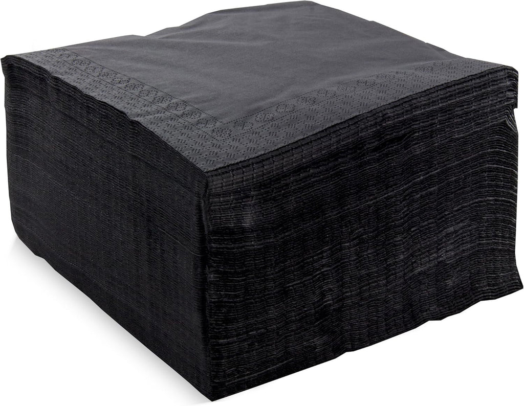 SER42204960 Șervețel 40X40, 2 straturi, 1/4-fold, 100 șervețele, 2 straturi netede cu margine, negru