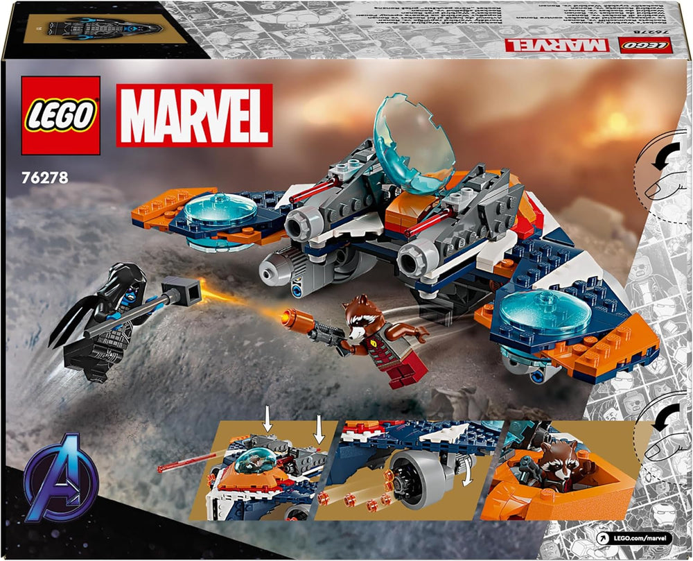 LEGO Marvel Rockets Spaceship Vs. Ronan Buildable Spaceship Set Guardians of the Galaxy Superhero Figure Toy Gift for Boys and Girls 8 Years Old 76278 Building Sets Besuche den LEGO-Store