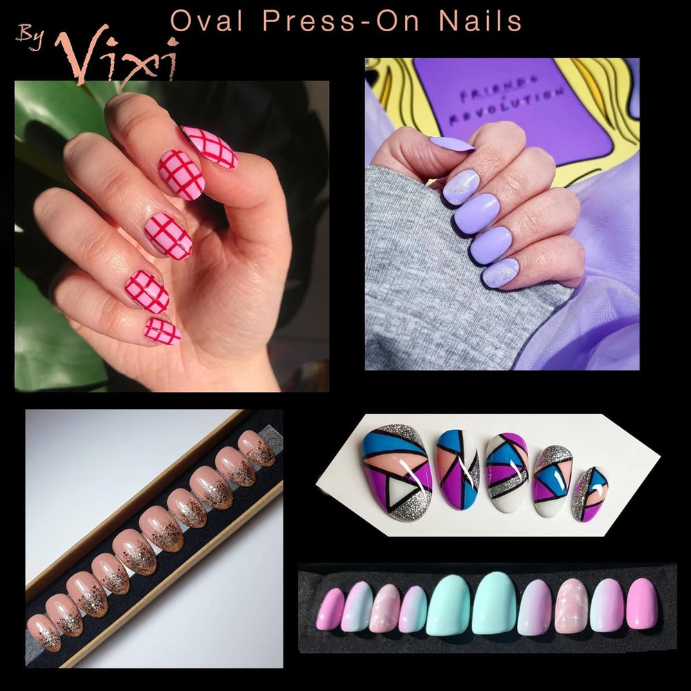 Extensii de unghii Vixi 600 scurte, ovale, cu pilă pregătitoare, 10 mărimi - Acoperire completă, opacă. Pentru profesioniști și uz casnic.