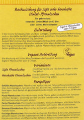 Dinkel-Pfannenkuchen, 180 G Mixture for baking and cooking Naty Shop