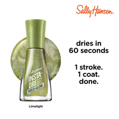 Insta-Dri Holo-Glow, Limelight, Nail Polish, Easy to Use, Long Lasting, Beautiful Colors, Easy to Apply on Nails, No Chips, 19ml