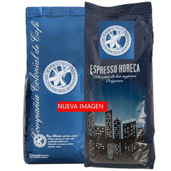 Boabe de cafea Arabica 100% naturale 1 kg – Cafea espresso prăjită intens, cu un amestec de origine columbiană și braziliană – Comerț echitabil.