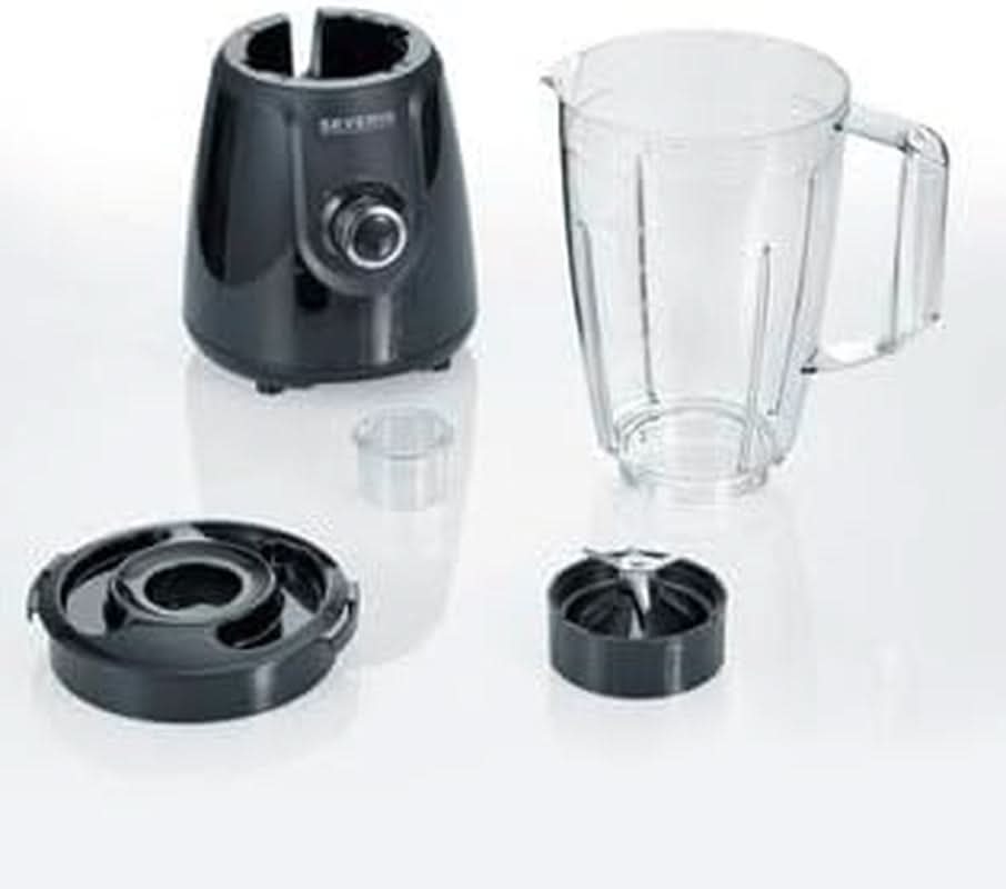 SEVERIN Standmixer Mit 1.5 L Mixbehälter Aus Tritan, Mixer Mit 2 Stufen Und Pulse-Funktion, Leistungsstarker Küchenmixer Mit Edelstahlmesser, 600 W, Schwarz, SM 3707 Kitchen Naty Shop