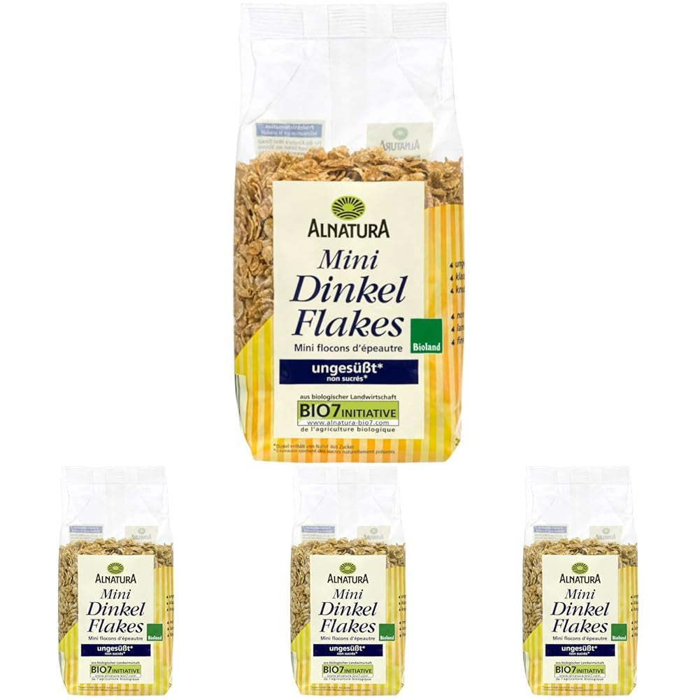 Mini Spelled Flakes - Organic Quality - Unsweetened, Crunchy - Breakfast, 175g