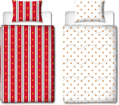 Manchester United FC Official Single Duvet, Reversible, Red & White, Coverless, Football Quilt, Pillowcase, Washable, Perfect for Travel, Overnight Stays, 10.5 Tog Duvets and Quilts Naty Shop Default Title