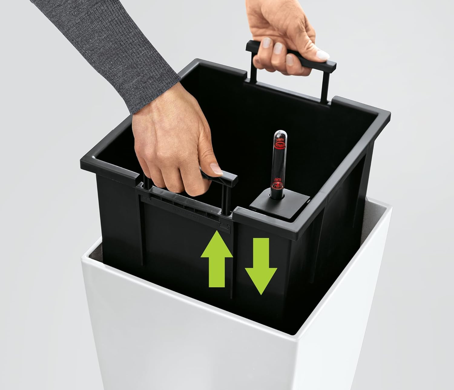 LECHUZA CUBICO Culoare 30 alb 13130, 29,5x29,5x56,5 cm