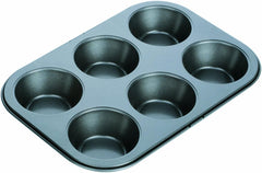 Backform, Schwarz, 26.5 X 18 X 3 Cm Molds and trays for baking Naty Shop 6 Muffin