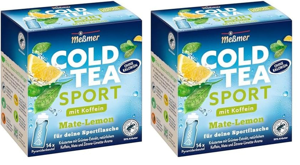 Meßmer Cold Tea Trinkpause Zmeură | Ceai de fructe, aromatizat natural, cu gust de zmeură | Ediție limitată | Pentru infuzie rece | 14 pliculețe piramidale