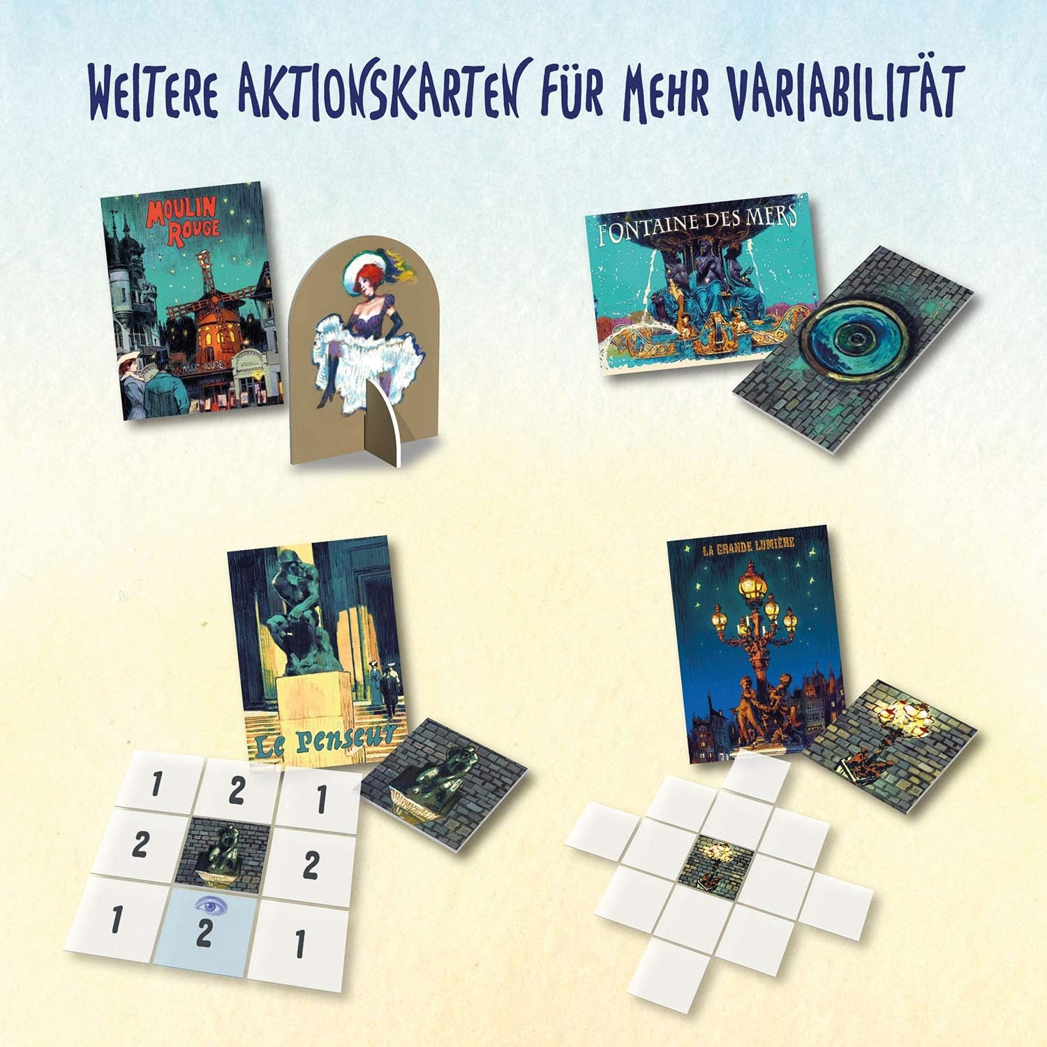 KOSMOS 680442 Paris - City of Lights Duel for the best construction sites 2-player strategy game with simple rules 2-player game 10 years and up