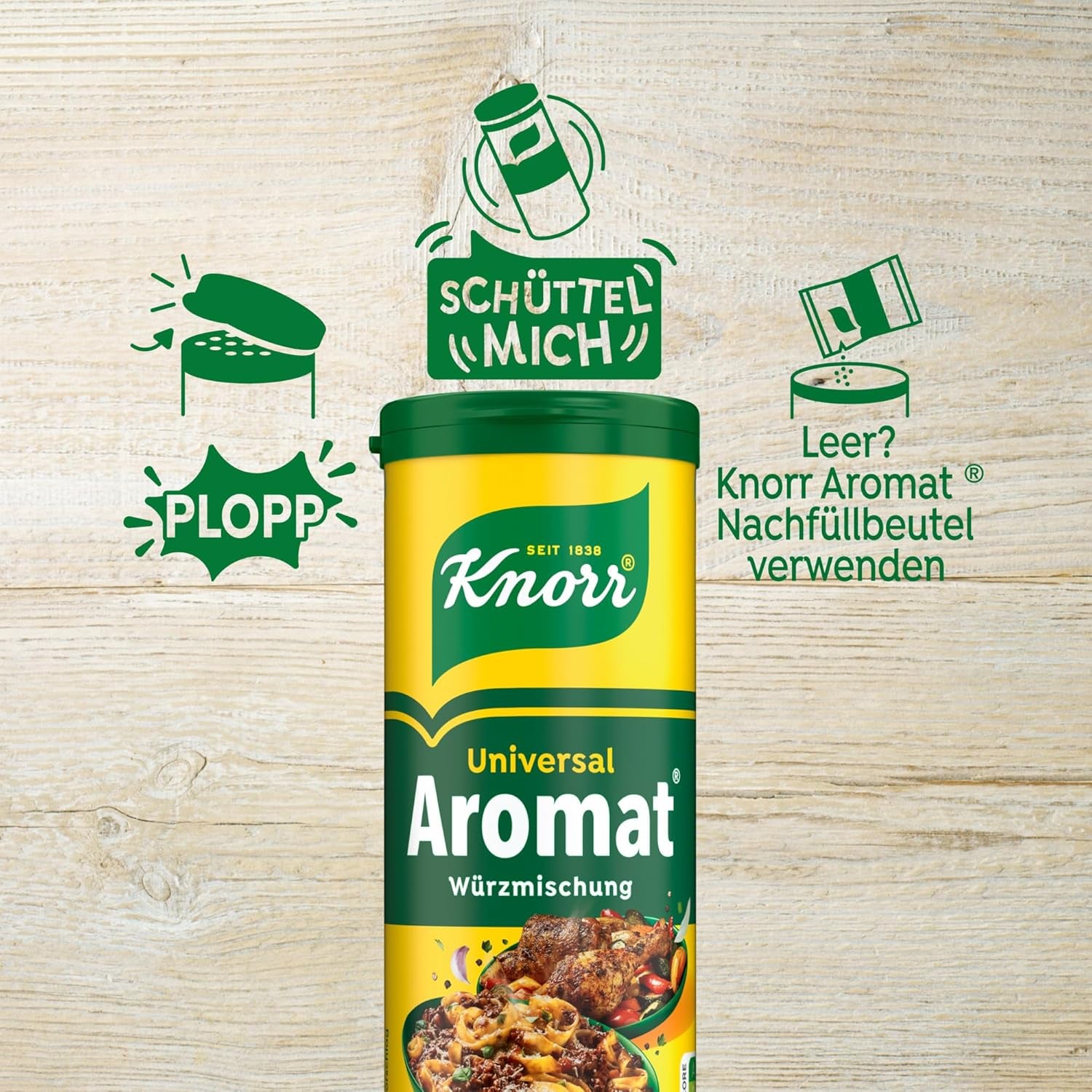 Knorr Würzmischung Universal Aromat für schnelle Gerichte zum Seasoning and seasoning of meat, vegetables, sauces and more 100 g