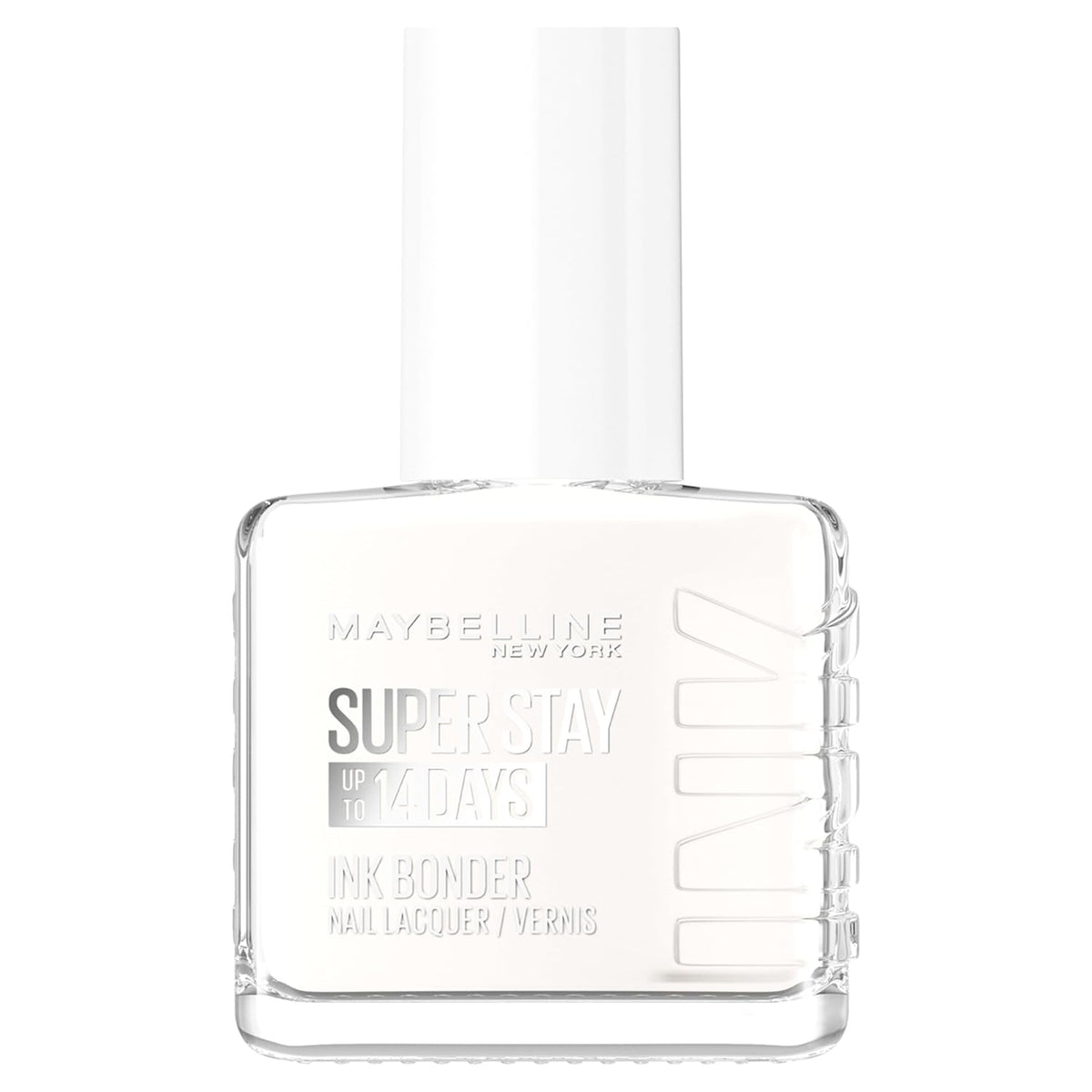 Maybelline New York Intense Pigmented Long Lasting Strengthens Damaged Nails Superstay Ink Bonder Pure White 71-12ml