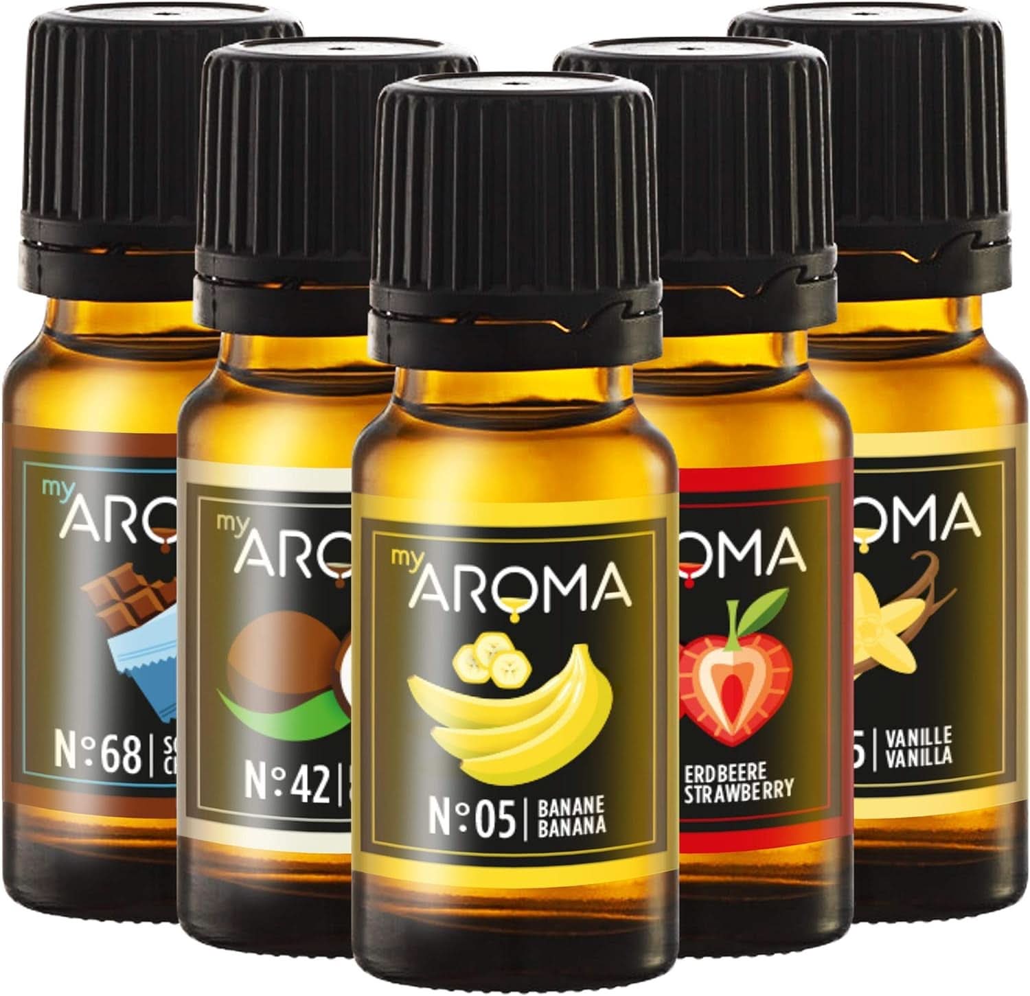 Myaroma | Set: Forest & Meadow - Pure Natural Flavor with Fruit Flavor and Fruit Flavor (5 x 10 ml) | Sugar-free and unsweetened Sweeteners Naty Shop Tunul sportive
