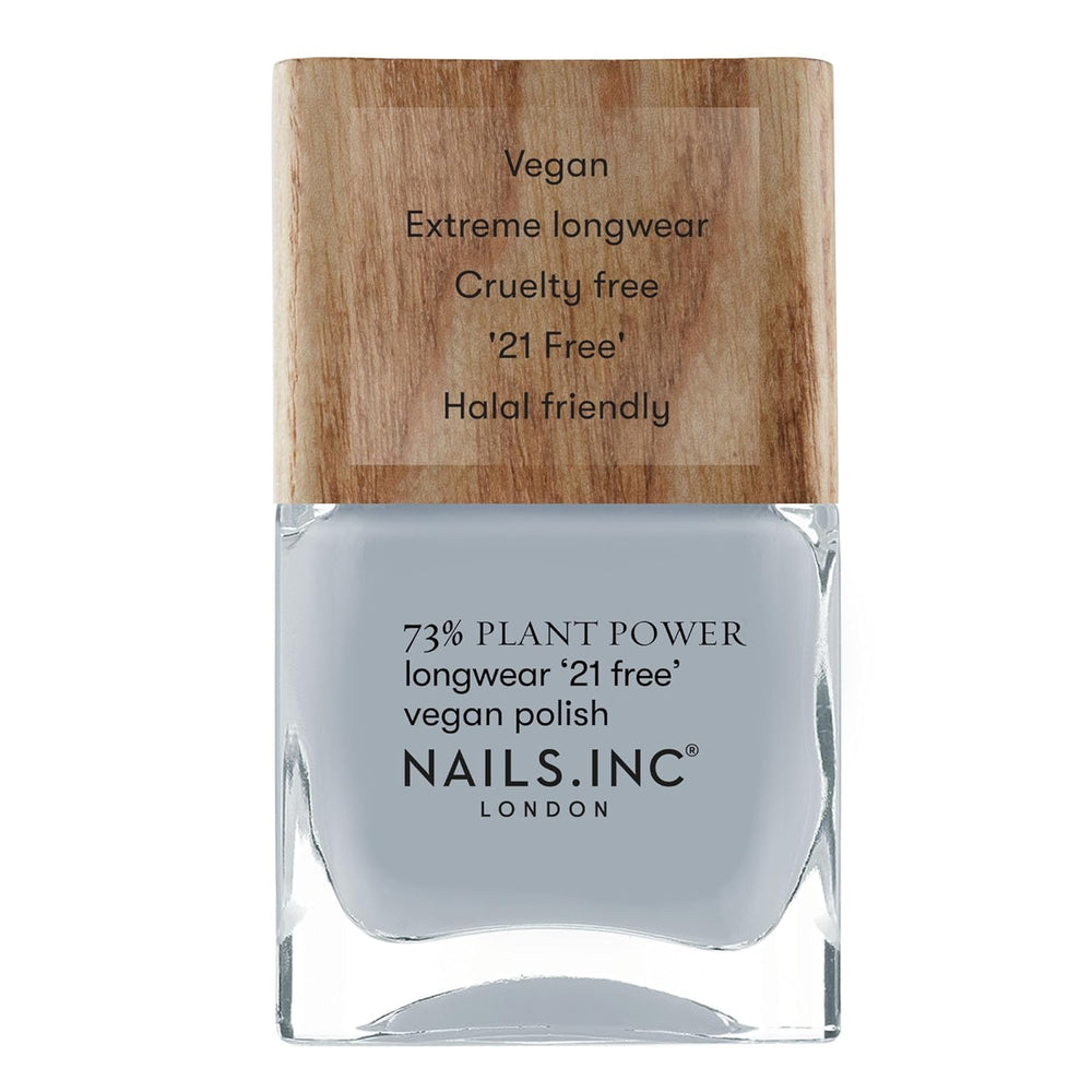 Nails Inc - GLOWING SOMEWHERE Plant Power Vegan Nail Polish - 73% Plant Based, 100% Vegan and Cruelty Free - Perfect Manicure, Sparkling Pearl - For Eco-Friendly Nail Art