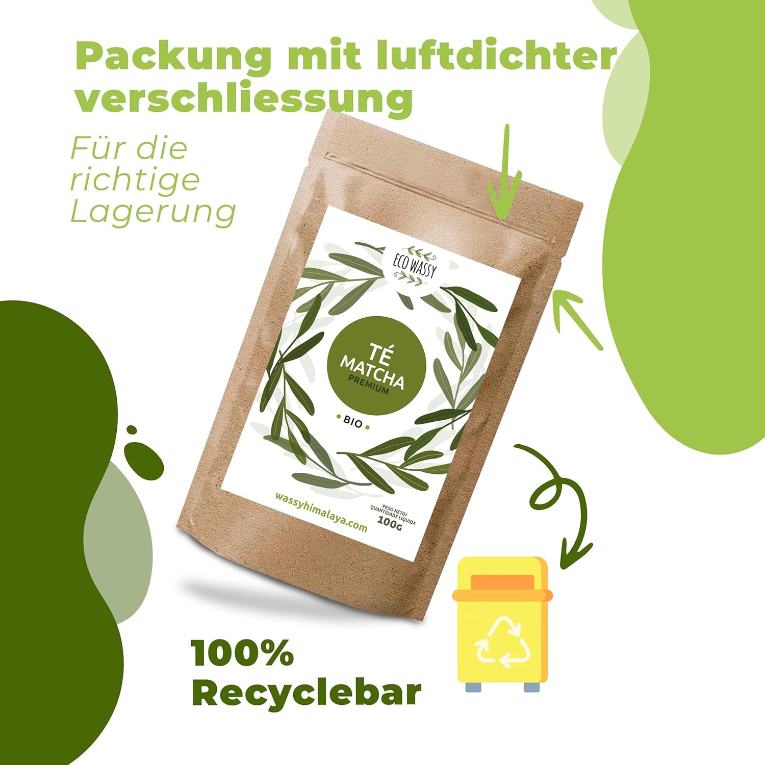 Ceai japonez Matcha, calitate premium, pudră. 100% natural. Reducător de ceai verde, detoxifiant puternic și antioxidant. Matcha pur cultivat - Origine: Japonia (100 g)