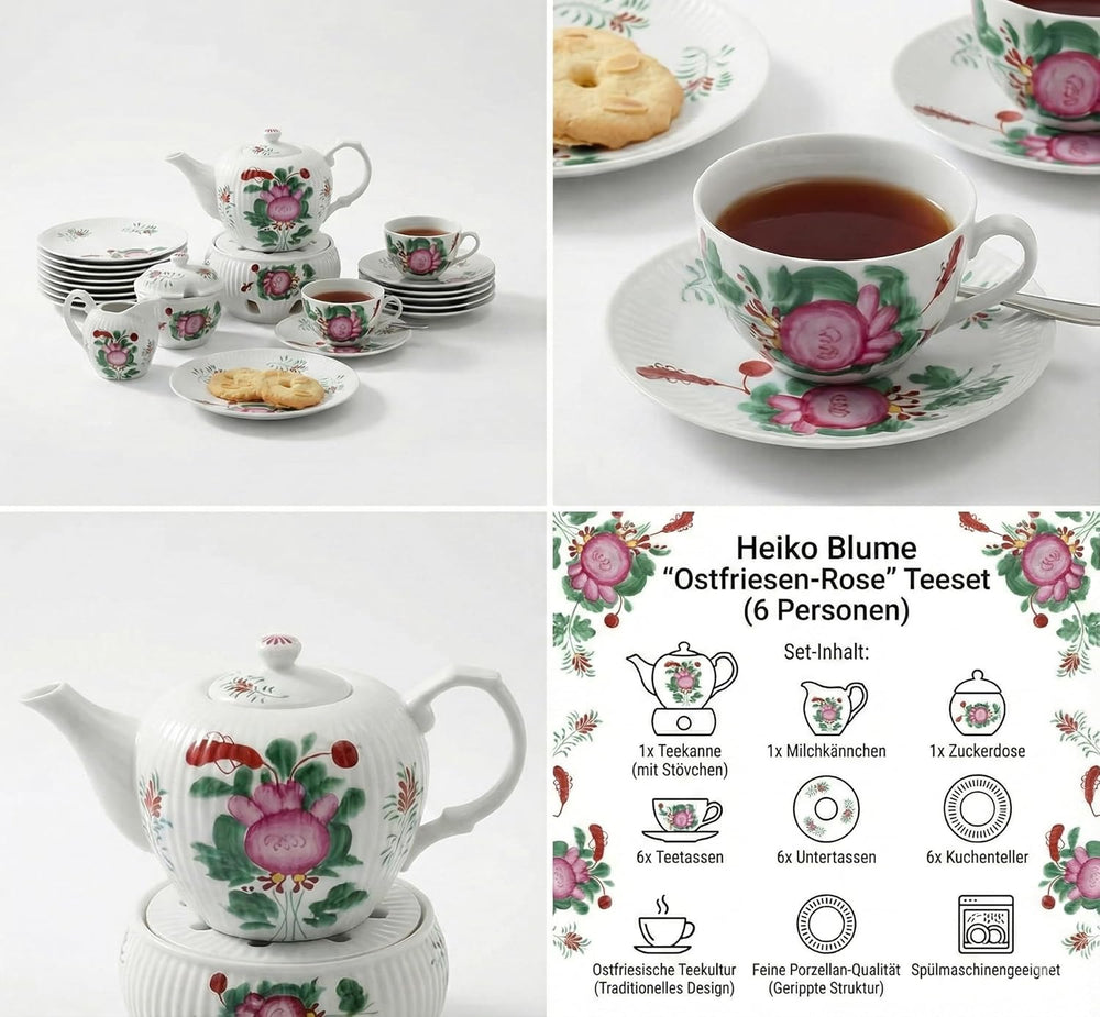 Serviciu de ceai „East Frisian Tea Rose”