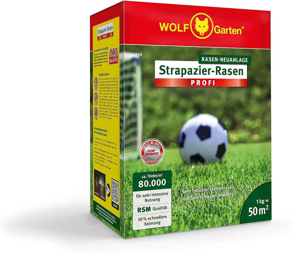 WOLF Garten Wolf-Garten - Strapazier-Rasen LJ 50; 3821030, Rot