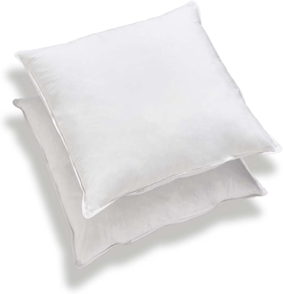 Bleu Câlin Set de 2 perne dreptunghiulare anti-acarieni, anti-bacterii, confort pufos, T 60X60 Cm, 100% bumbac, sortiment igienă perfectă Perne standard Naty Shop