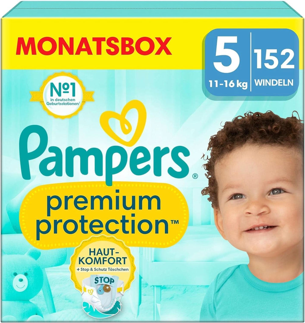 Pampers Baby Nappies size 4, Premium Protection, Nappies, 174 pcs. , 9Kg - 14Kg Mother and Child Naty Shop 5 (152 pcs) Premium Protection