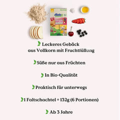 Alete Bio Schnitties, whole grains and red fruits 6 x 22 g Mother and Child Naty Shop