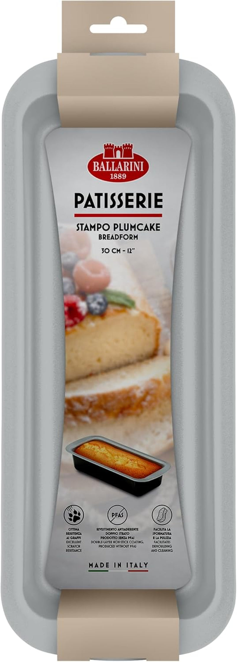 Ballarini, Baking pan, various models Molds and baking trays Naty Shop Gray Plumcake shape 30 cm